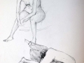 Two sketches female nudes