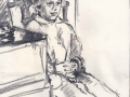 Caroline seated