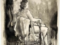 Charcoal, drawing female nude
