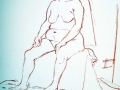 Crayon sketch, Female Nude