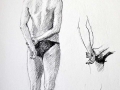 Drawing male standing