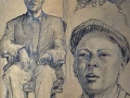 Drawing, male seated/portrait