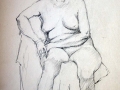 Female nude, sitting