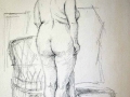 Female Nude standing back