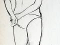 Line drawing, Male standing