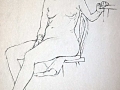 Female nude sitting