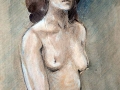 Pastel-paint, female nude
