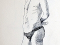 Pen and Ink, Male nude