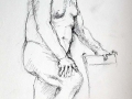Rough sketch, male foot on step