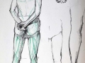 Rough sketch, Nude standing, muscles