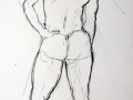 Charcoal, male nude