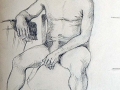 Drawing male sitting