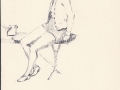 Sketch, sitting on chair