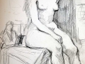Female nude seated