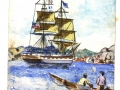An earlier painting of a Brig. Probably Poole.Kenneth aged 10