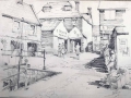 Drawing Quay side Swanage or Poole