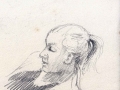Jennie asleep, pencil