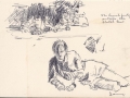 Sketch on Sark Beach.